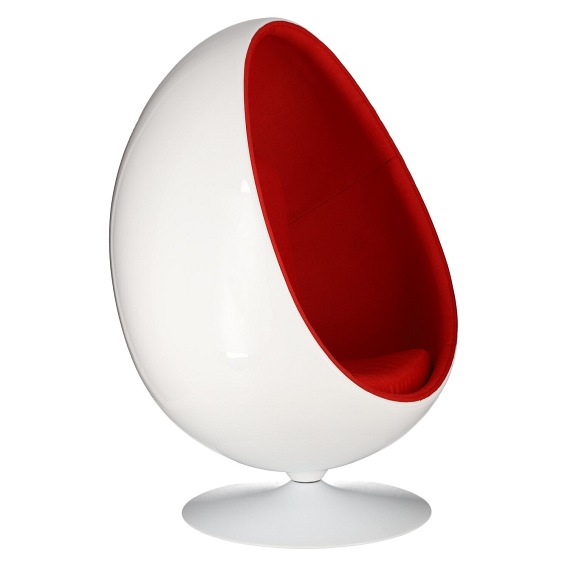 Fotel OVALIA CHAIR Biało-Czerwony