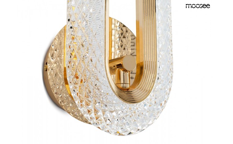 Lampa Ścienna JEWEL Złoty/Transparentny