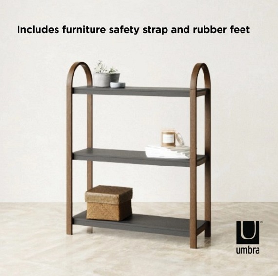 Półka Pięciopozimowa BELLWOOD Czarny Orzech