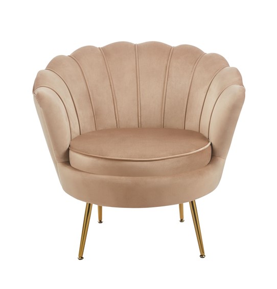 Fotel Velvet LC-032-1 Cappuccino/Złoty