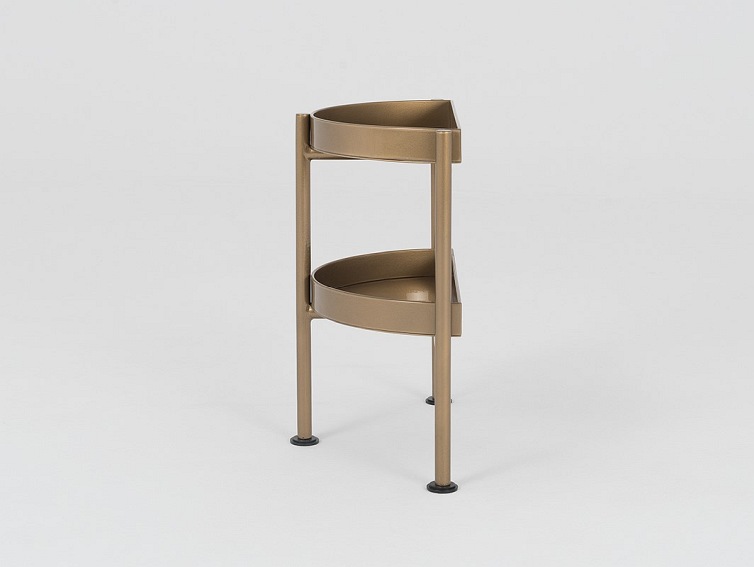 Stolik Kawowy HANNA METAL 40-2F Brązowy