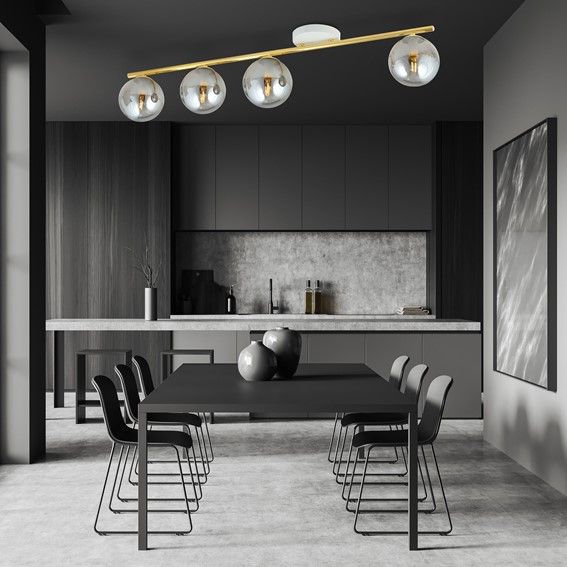 Lampa Sufitowa MONZA 4 Biały/Grafitowy