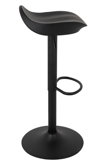 Krzesło Barowe Regulowane Flint 40x40x69 Czarny