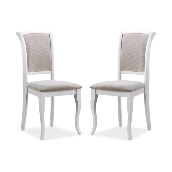 Zestaw 2x Krzesło MN-SC Biały/Beżowy Wzór Tap.132