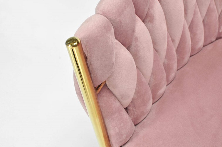 Krzesło ROSA Złoty/Pudrowy Róż