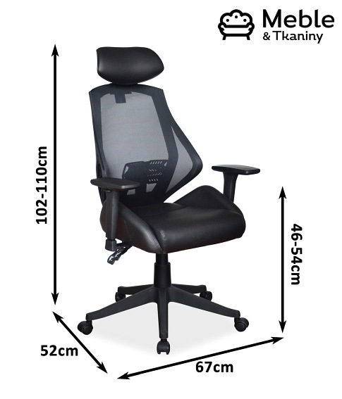 Fotel Obrotowy Q-406 Czarny