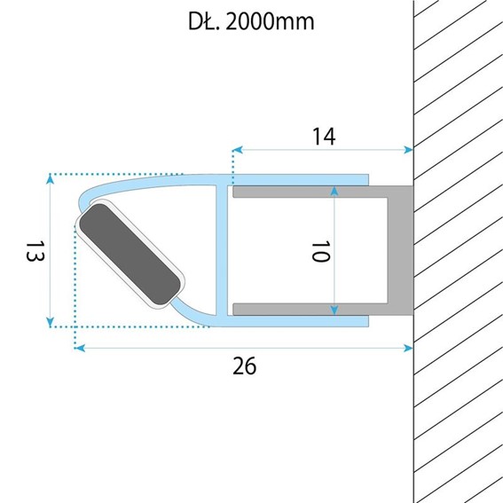 Listwa Magnetyczna ATLAS Chrom