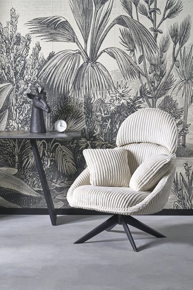 Fotel Wypoczynkowy MERRY 2 z Funkcją Obracania Kremowy