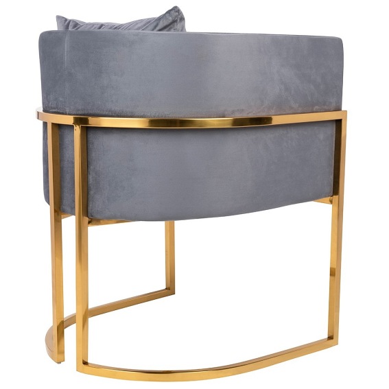 Fotel CHLOE Velvet Ciemny Szary