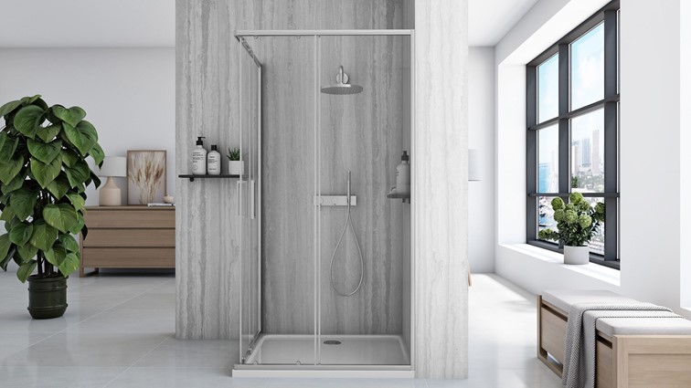Kabina Prysznicowa CITY 80x100 Nikiel Szczotkowany