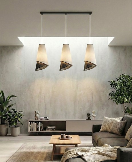 Lampa Wisząca MODA 3 Czarny/Szary