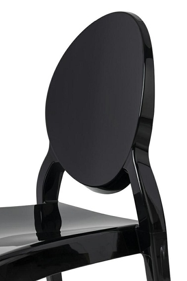 Krzesło ELIZABETH Czarny/Poliwęglan