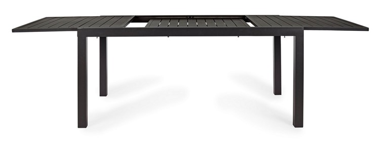 Stół Rozkładany Ogrodowy HILDE (160-240)x90cm Czarny