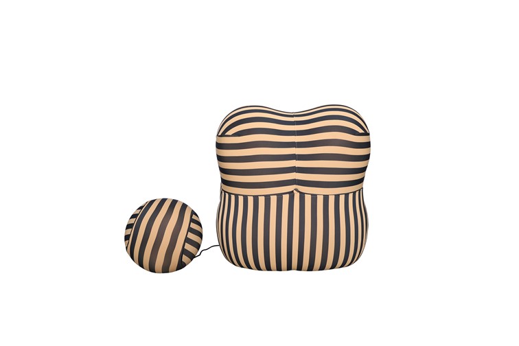 Fotel z Podnóżkiem NUA N31-29 Beżowy/Czarny