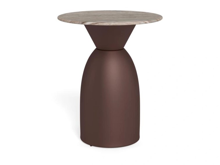 Stolik FERROL fi40 Szary/Brązowy