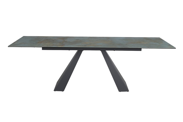 Stół Rozkładany SALVADORE Ceramic (160-240)x90 Ossido Verde/Czarny