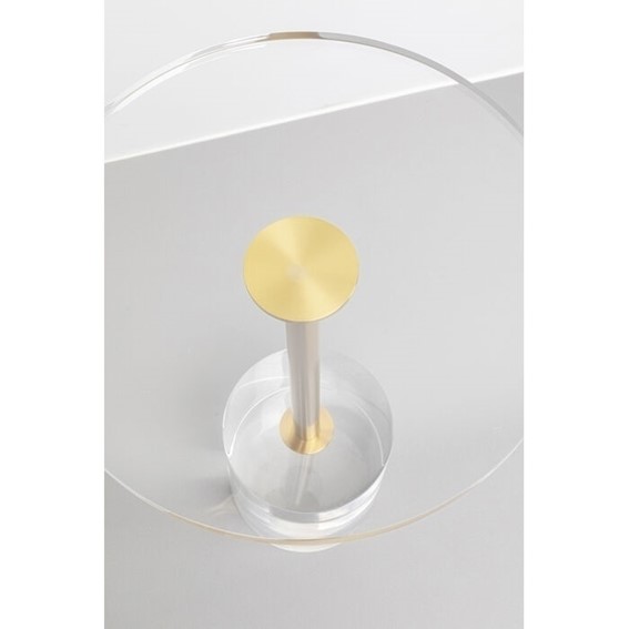 Stolik GHOST Fi35cm Biały/Złoty