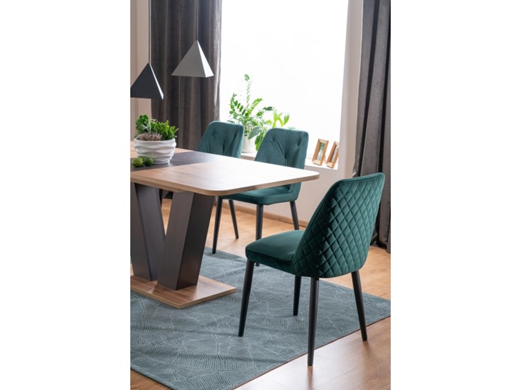 Stół Rozkładany PLATON (136-176)x80 Brąz/Dąb Wotan