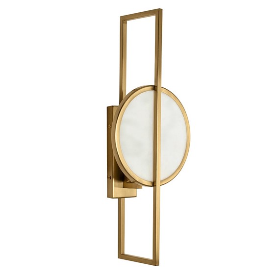 Lampa Ścienna TROYA Złoty/Biały