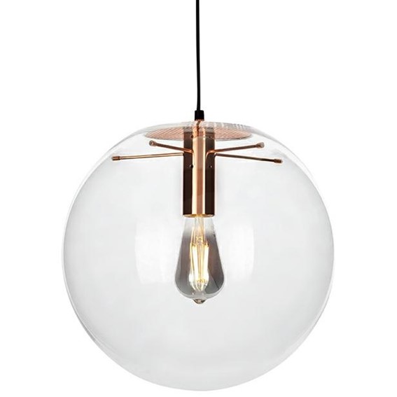 Lampa Wisząca SANDRA 20 Miedziana Szkło/Metal