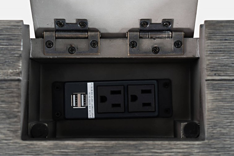 Biurko AVOLA AV1356-48 Szary/Brązowy