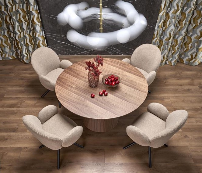 Stół Okrągły HENDERSON fi136 Orzechowy