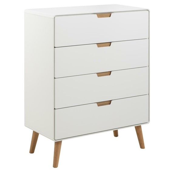 Komoda LOWELL z 5 Szufladami Biały