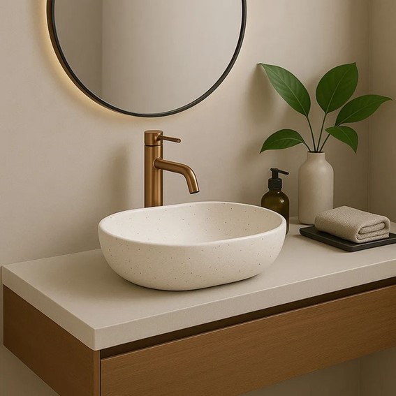 Umywalka Nablatowa AMELIA Imitacja Kamienia