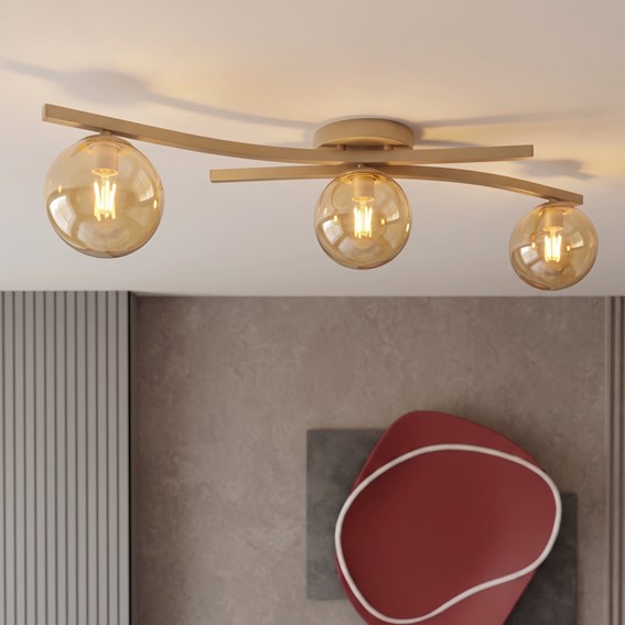 Lampa Sufitowa OPUS 3 Beżowy/Miodowy