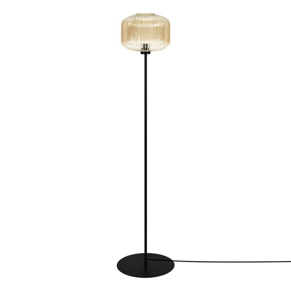 Lampa Podłogowa CLARK K-5655 Bursztynowy/Czarny