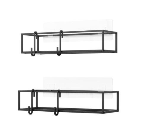 Zestaw Dwóch Półek Prysznicowych CUBIKO Czarny
