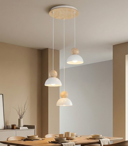 Lampa Wisząca KAKI 3PREM Biały