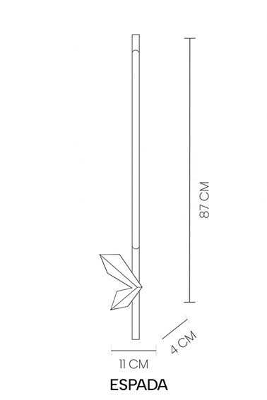 Lampa Ścienna ESPADA Złoty