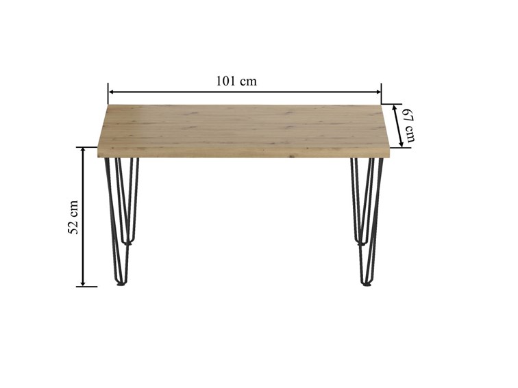 Ława L(B)-FX 67x101 Nogi III Dąb Artisan