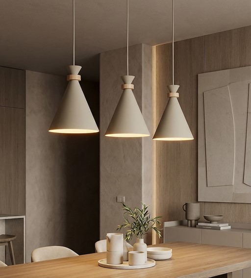 Lampa Wisząca ZERO 3 Beżowy