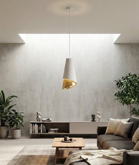 Lampa Wisząca MODA 1 Biały/Złoty