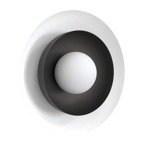 Kinkiet POPPI K1 Biały/Czarny