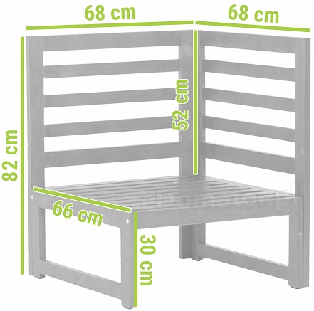 Sofa Ogrodowa Narożna MALTA 5-Osobowa Brązowy/Grafit