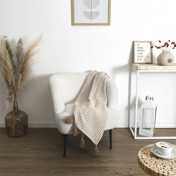 Koc/Pled HONEYCOMB Beżowy 120x150cm