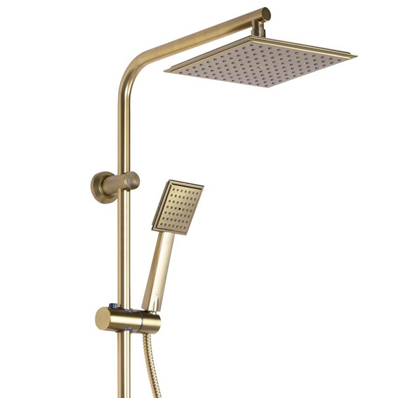 Zestaw Natryskowy BRAVO Złoty Szczotkowany