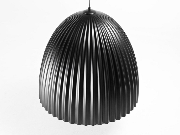 Lampa Wisząca Plissart L 70x60x130 Czarny/Miedziany