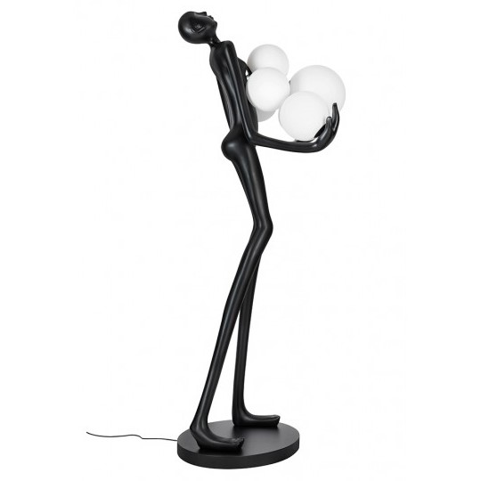 Lampa Podłogowa HUMAN PREMIUM Czarny/Biały