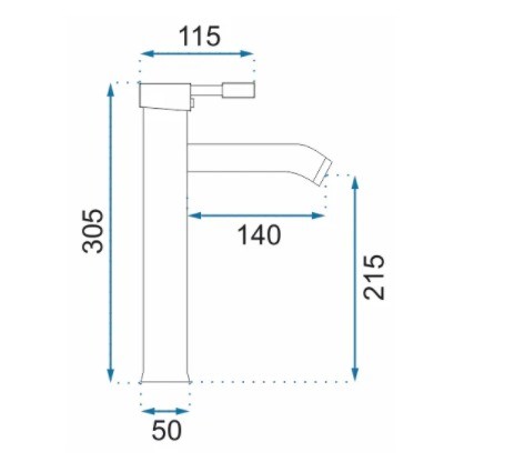 Bateria Umywalkowa Wysoka GRAF Czarny