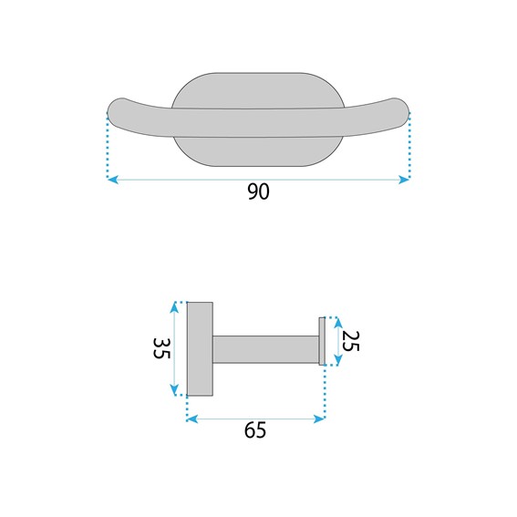 Wieszak Łazienkowy TIL 105 Chrom