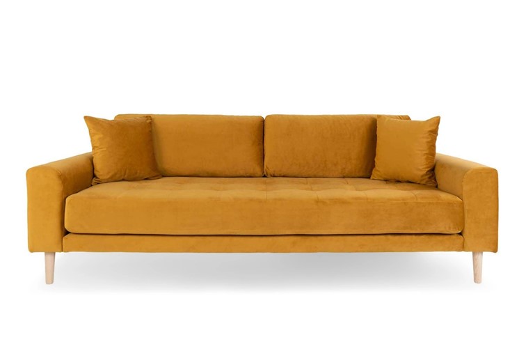 Sofa Trzyosobowa LIDO Żółty/Naturalny