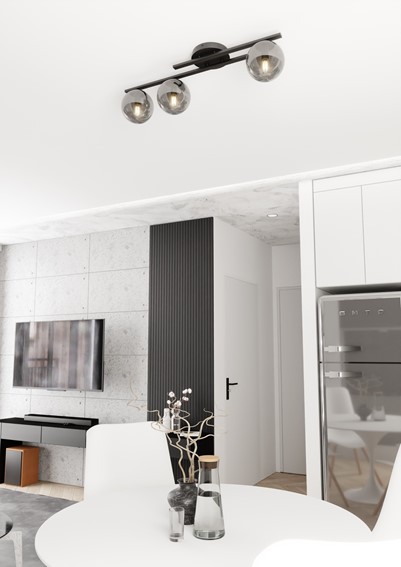 Lampa Sufitowa KAIRO 3 Czarny/Grafit