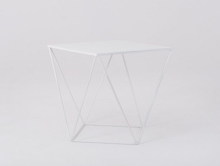 Stolik DARYL METAL 55 Biały