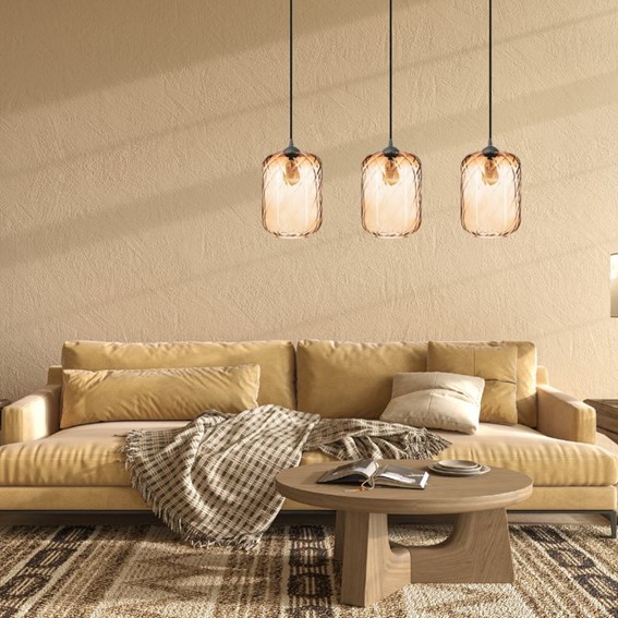 Lampa Wisząca ELIANNA 1S Czarny/Brązowy