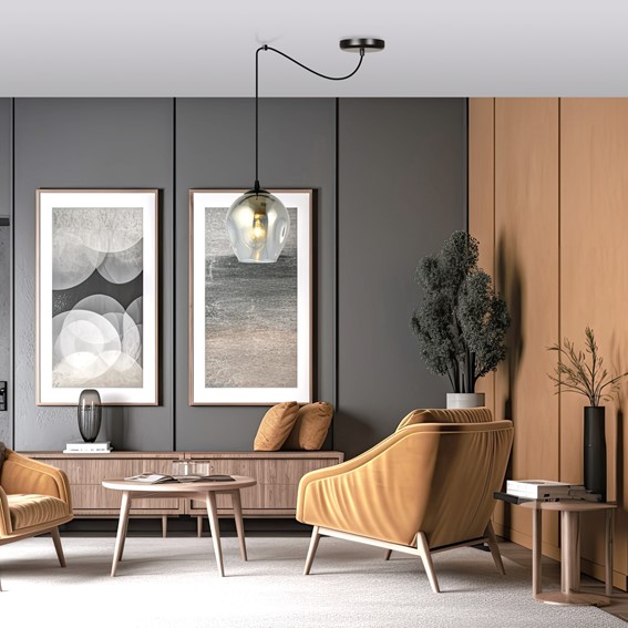 Lampa Wisząca LEVEL 1 Czarny/Grafitowy