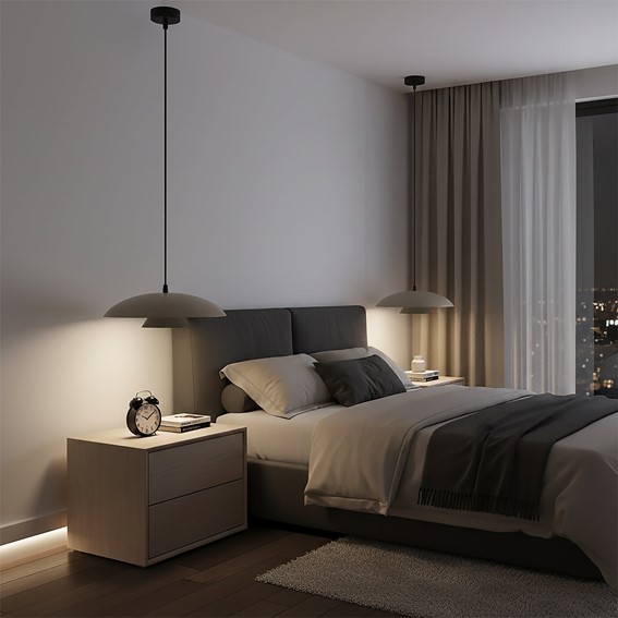 Lampa Wisząca BABEL 1 Beżowy/Czarny